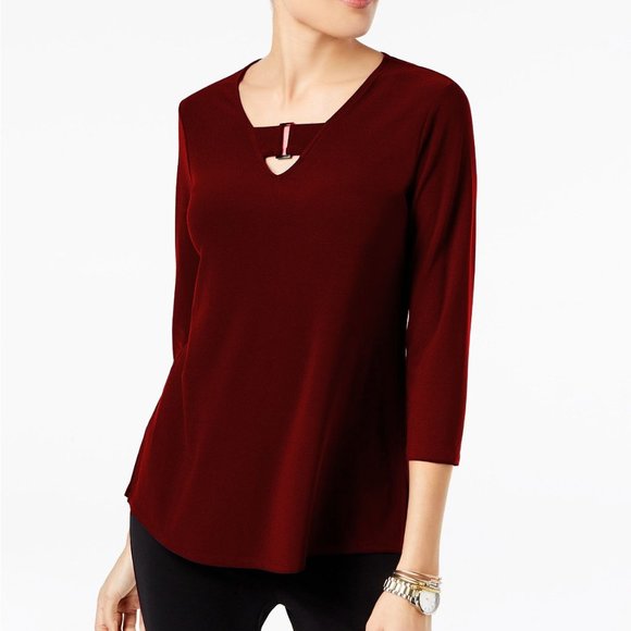 Alfani Keyhole High-Low Top Petite XL - Picture 1 of 4